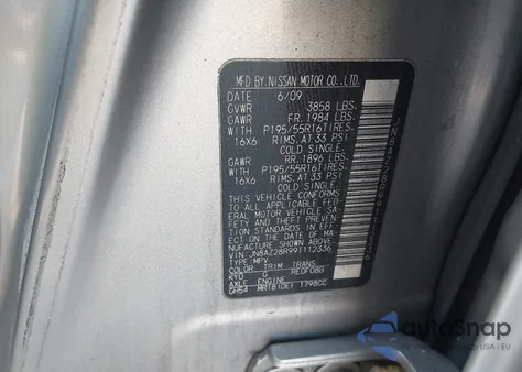 2009 Nissan Cube 1.8Sl z USA, uszkodzony, nr VIN JN8AZ28R99T112336